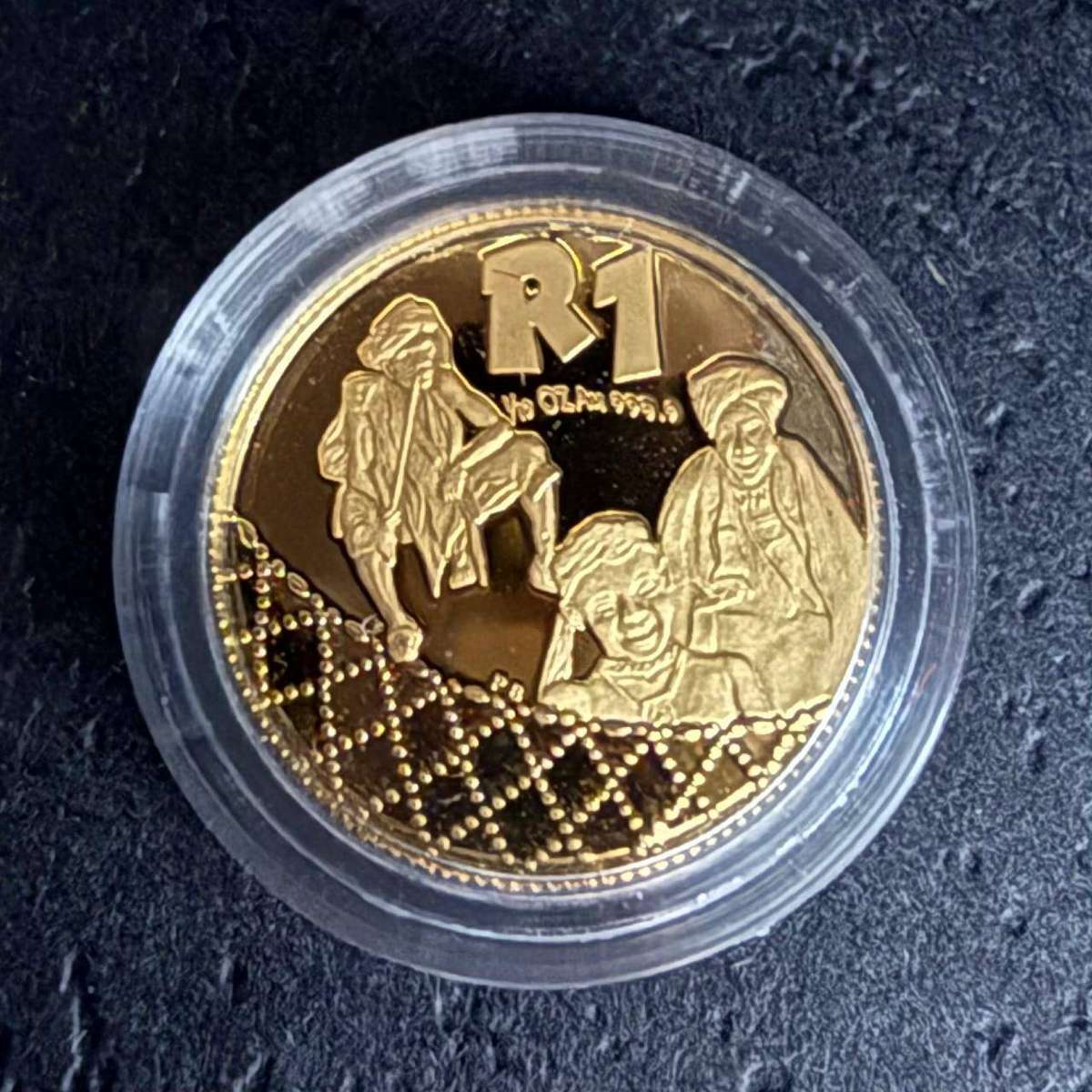 Gold R1 Proof 1/10 ounce - Xhosa Nation Coat of Arms Set -bid PER COIN -winner takes BOTH coins