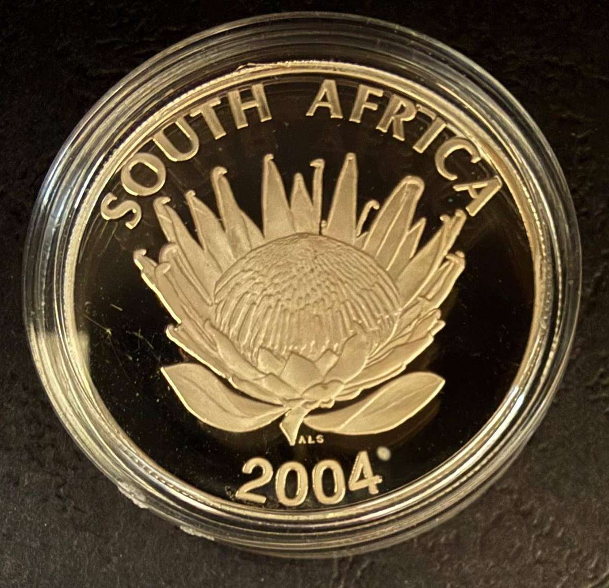 Silver R1 Proof - Democracy 2004 - "10 Year Anniversary of a Democratic SA" - mintage of  only 1530