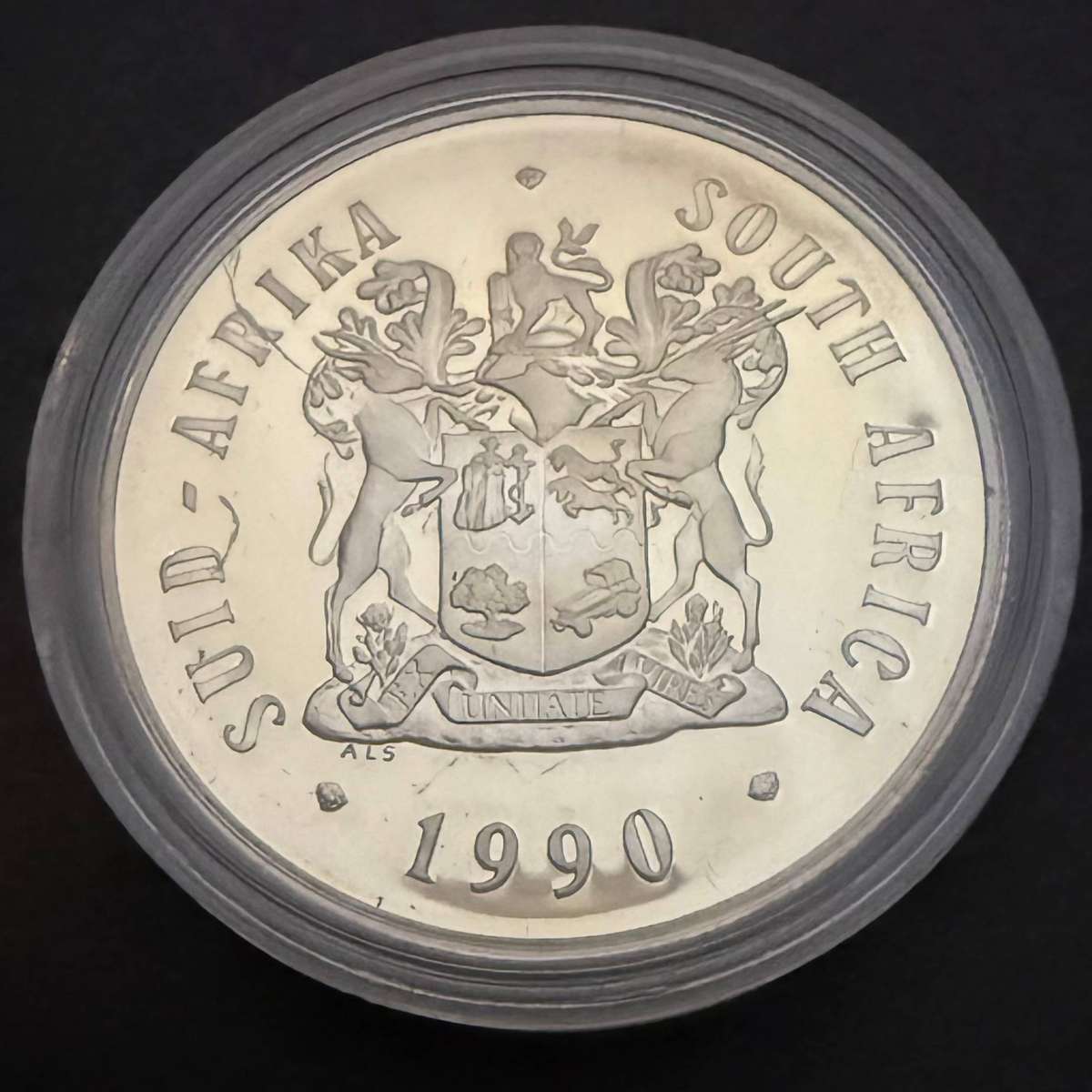 Silver R1 Proof - 1990 - encapsulated - .925 Silver