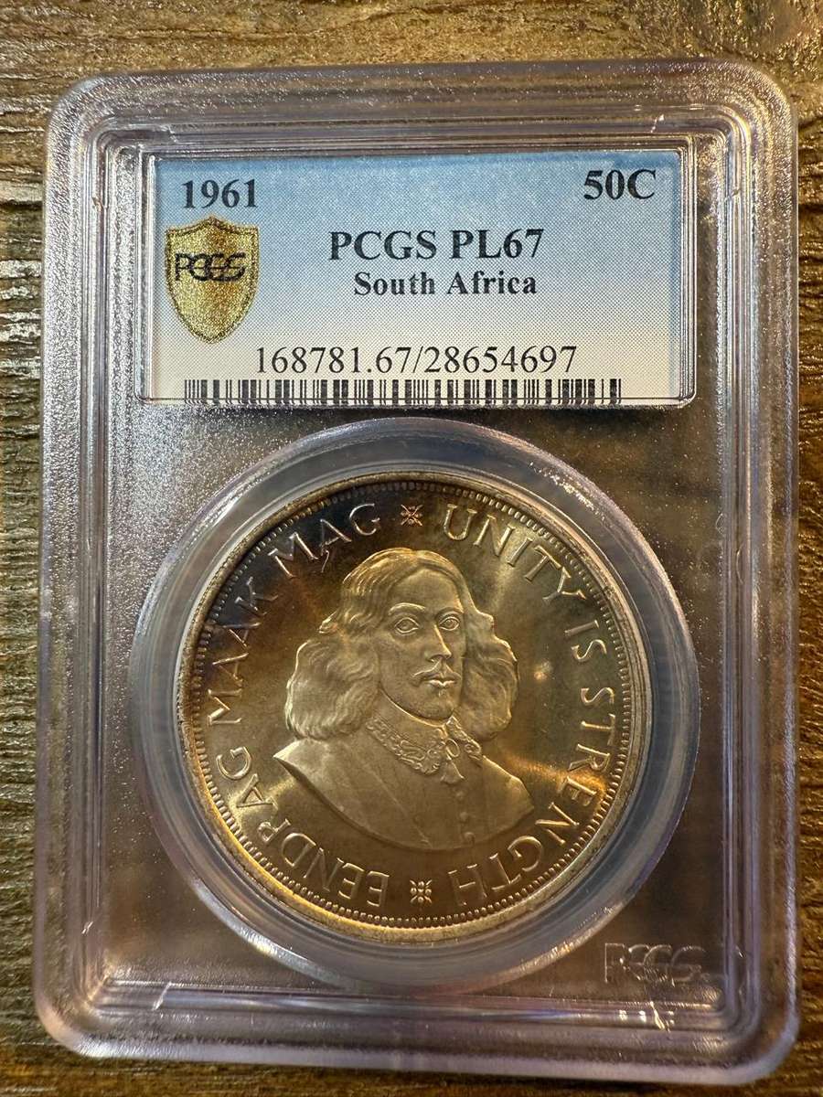19621 50 cent *** PCGS graded PL67 *** Only 4 graded higher!