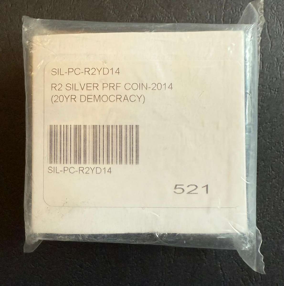 2014 - 20 Years of Democracy - Silver R2 Proof - in original SAM box - with COA - still sealed
