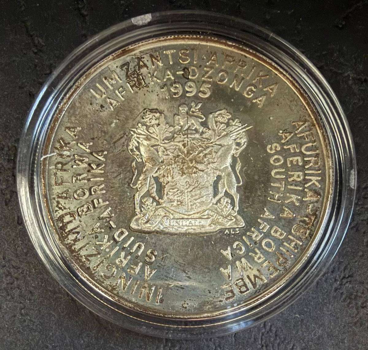 SILVER R2 (1 OUNCE) - 1995 Silver Proof Crown UNITED NATIONS 50TH ANNIVERSARY - Mintage 1412