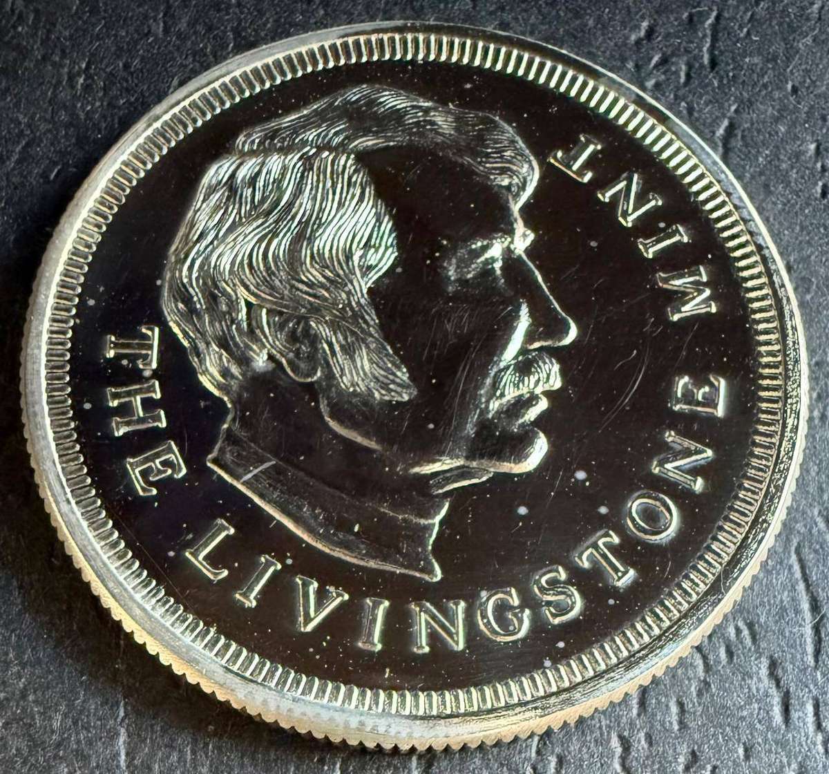 1 Oz Fine Silver - Livingstone Mint - Rhodesia - 1975