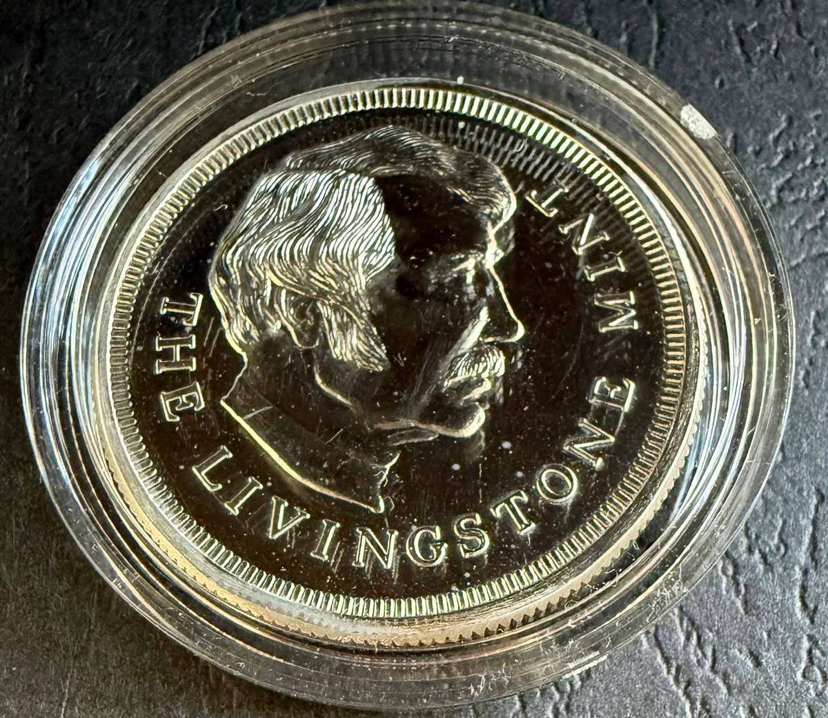 1 Oz Fine Silver - Livingstone Mint - Rhodesia - 1975