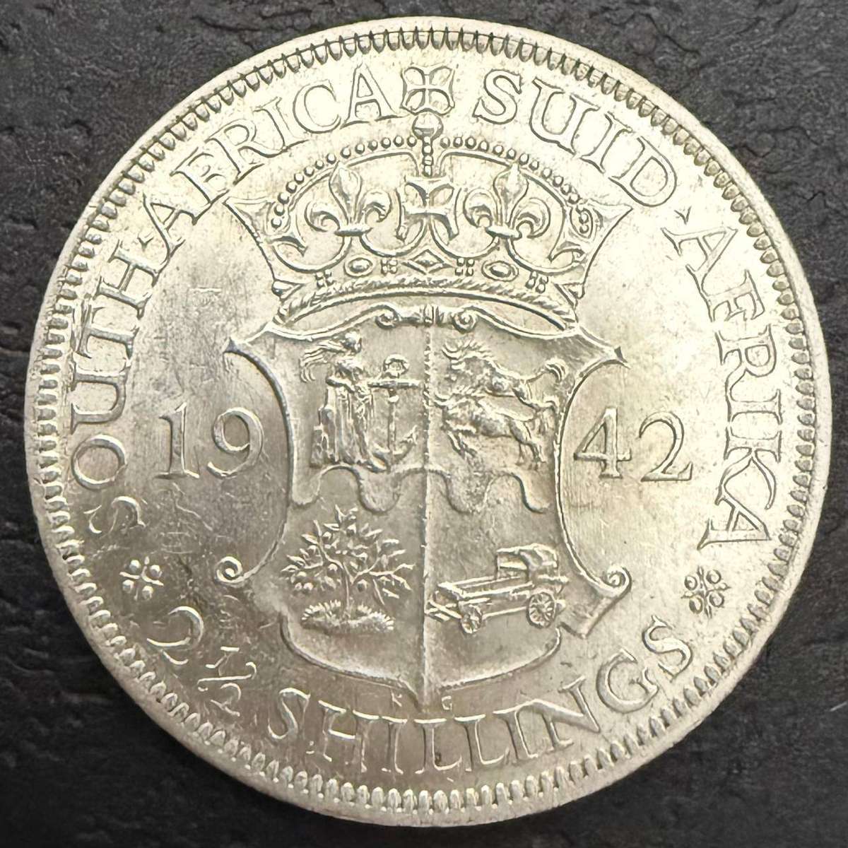 1942 *** 2 1/2 Shilling *** looks UNC - judge for yourself - collect the best