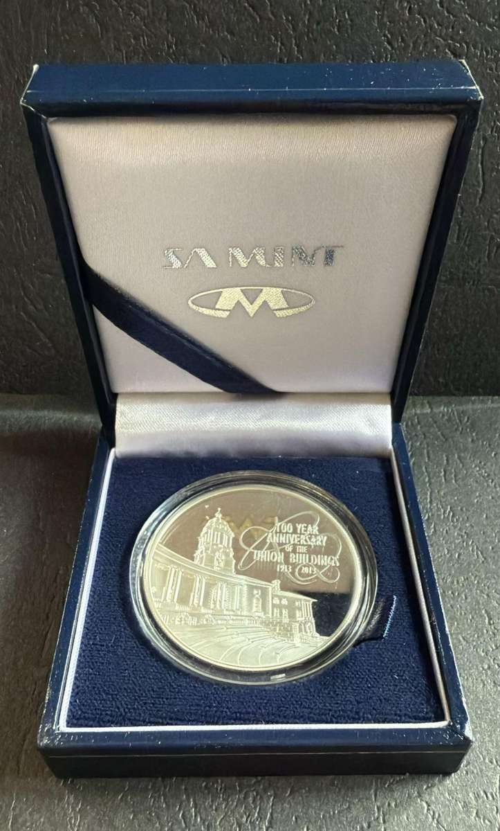 SILVER 1 OUNCE - 2013 Silver Proof R2 Crown Union Buildings Centenary - Mintage 974