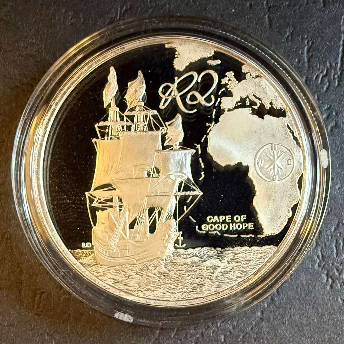 Silver R2 Crown and 2.5c Tickey - 2009 MARITIME Set - DROMMEDARIS / SAÕ GABRIEL + silver miniature