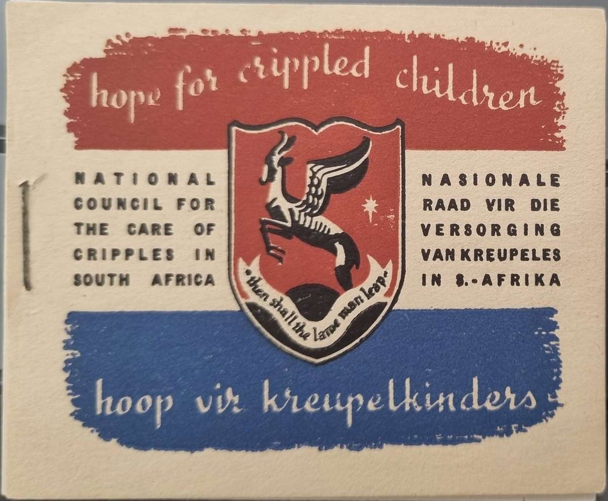 4 different Cinderella "Hope for Crippled Children" charity stamp booklets. All 1 shilling booklets.