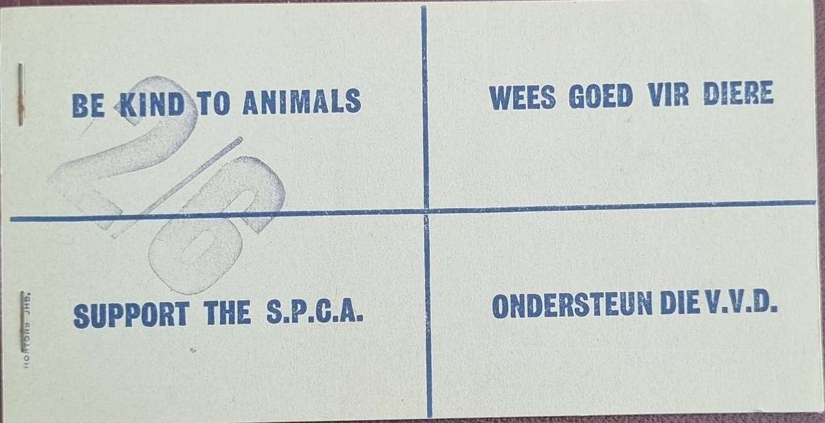 SPCA, Cinderella, South African, booklet of charity stamps