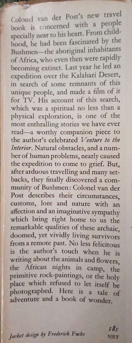 The Lost World of the Kalahari- Lauren's van der post