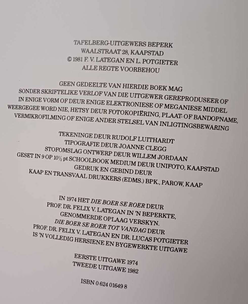 Die Boer se Roer Tot Vandag