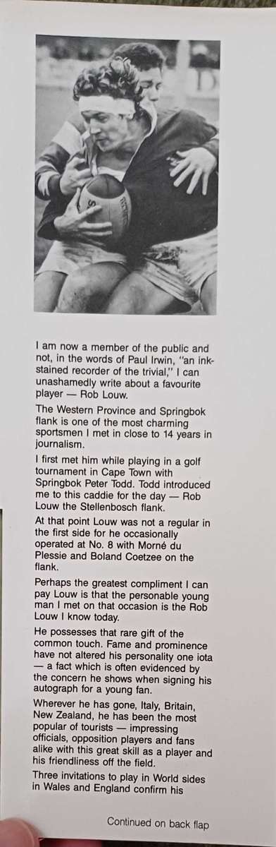 Rob Louw - For the love of rugby