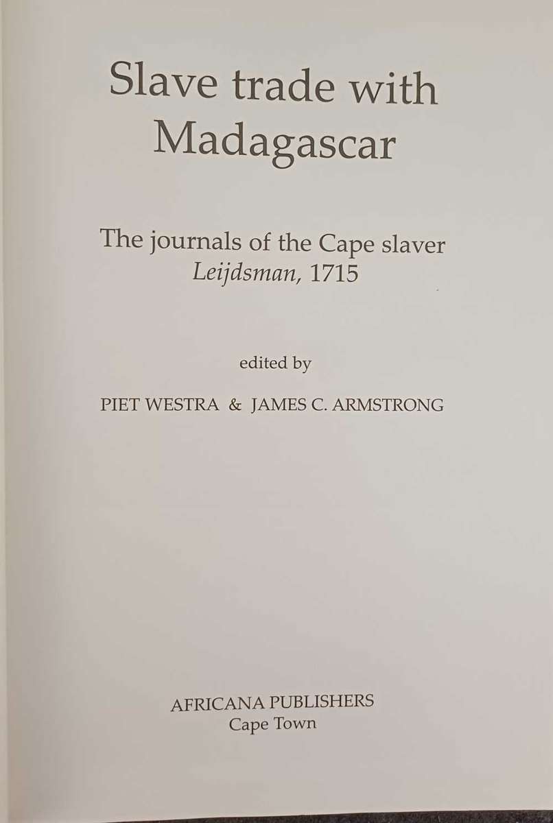 Slave Trade with Madagascar.
