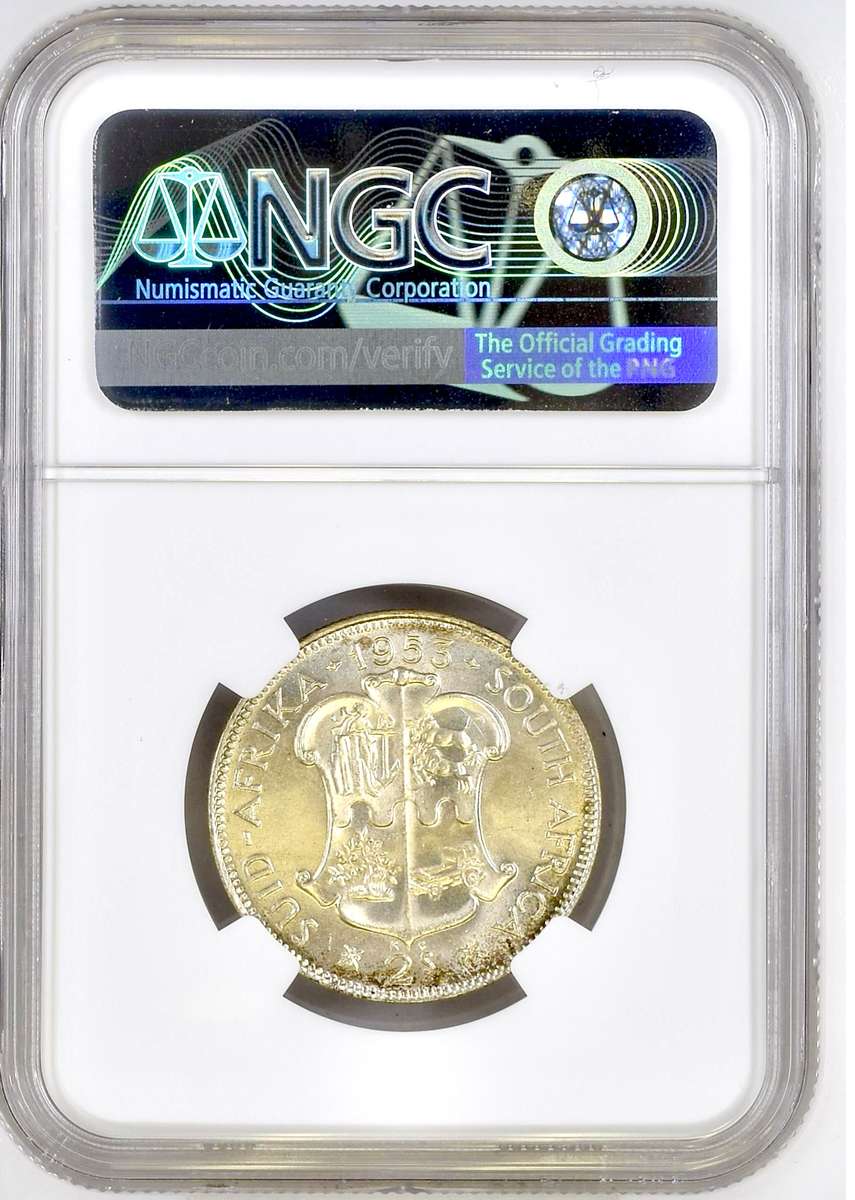 S. Africa: 1953 QEII 2 Shillings (Florin) NGC Certified MS64