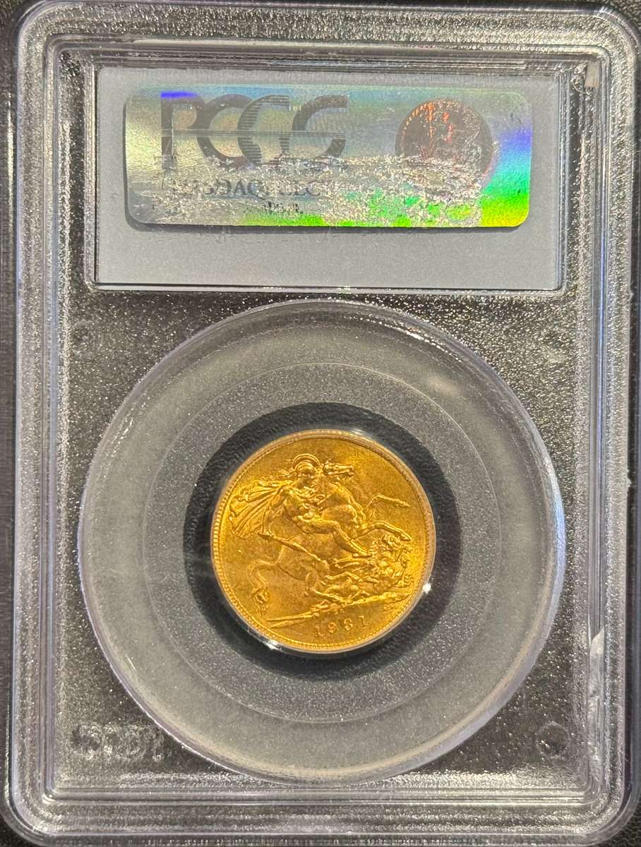 S. Africa: 1931 KGV Gold Pound/Sovereign PCGS Certified MS65