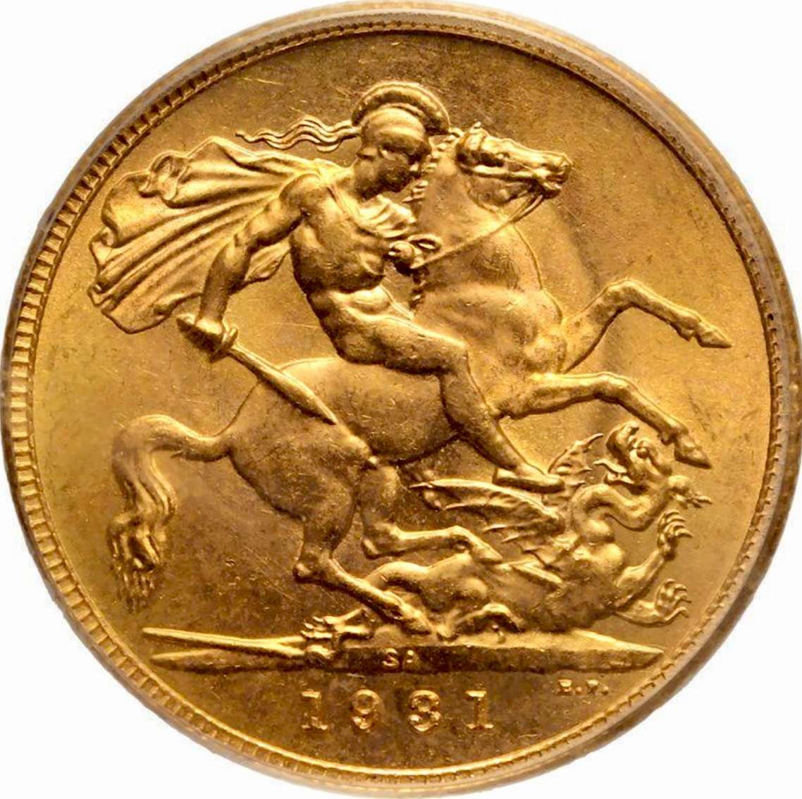 S. Africa: 1931 KGV Gold Pound/Sovereign PCGS Certified MS65