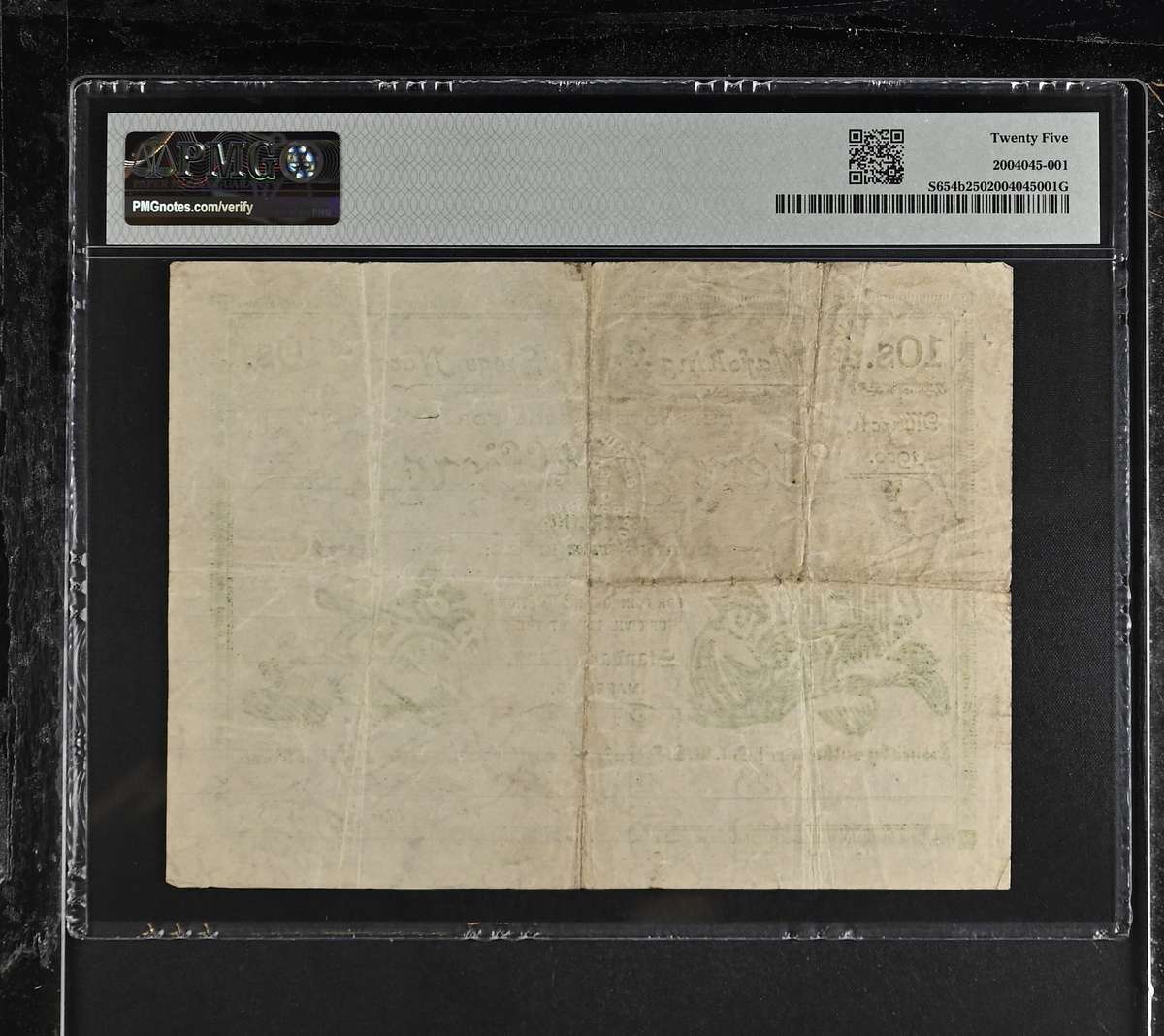 S. Africa (Pre-Reserve Bank): 1900 Mafeking Siege 10S with Croxley Manifest Bank Watermark PMG VF25