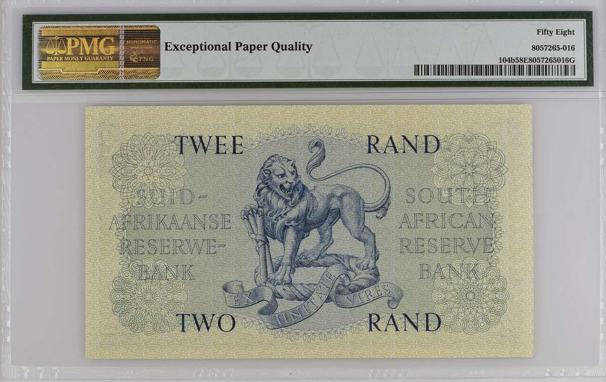 S. Africa (Reserve Bank): ND(1962/65) G Rissik R2 PMG AU58EPQ