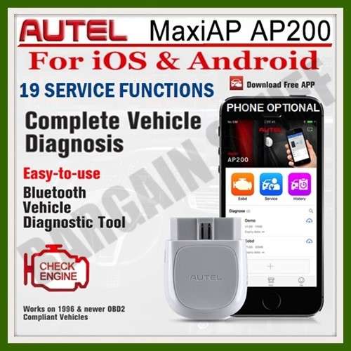 Autel MaxiAP AP200 OBD2 Scanner Coder Reader Full System Diagnose with Bluetooth for Android/ IOS