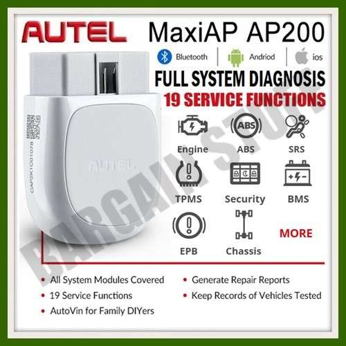 Autel MaxiAP AP200 OBD2 Scanner Coder Reader Full System Diagnose with Bluetooth for Android/ IOS