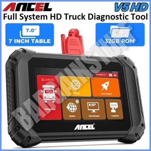 Ancel V5 HD Truck Diagnostic Tool with Special Functions, Bi-directional Control and DPF