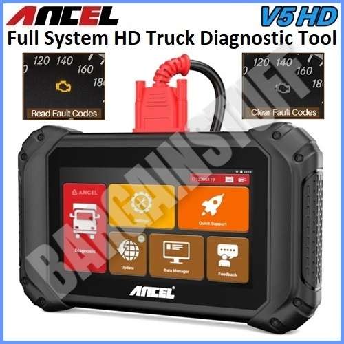 Ancel V5 HD Truck Diagnostic Tool with Special Functions, Bi-directional Control and DPF