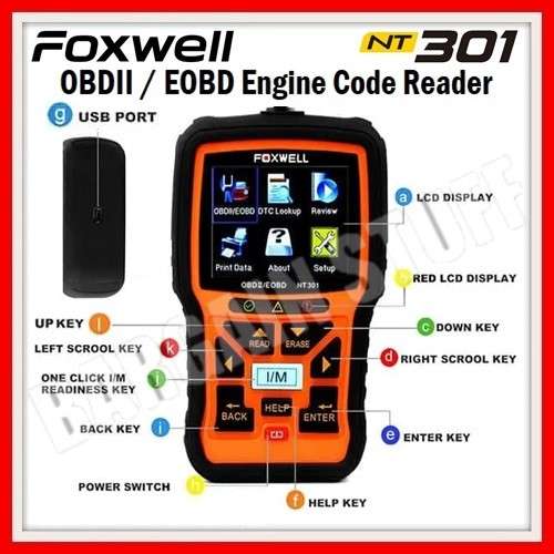 Foxwell NT301 CAN OBDII / EOBD Engine Code Reader / Scanner