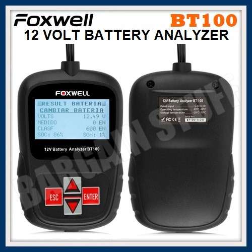 Foxwell BT100 12V Car Battery Tester / Analyzer for Flooded/AGM/GEL