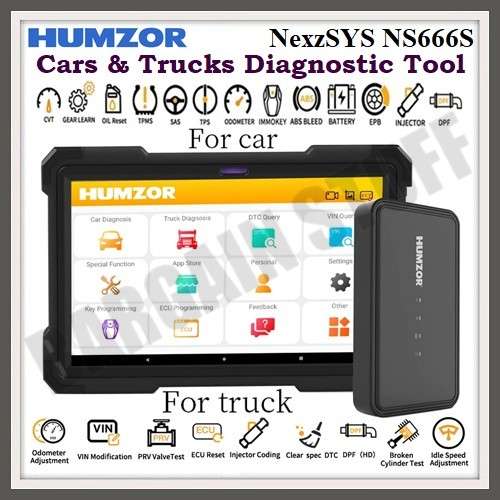 Humzor NS666S Diagnostic Tool For Cars and Heave Duty Trucks 12 & 24Volts