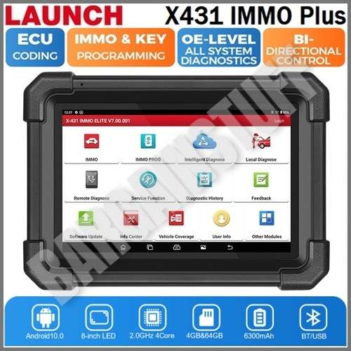 Launch X431 IMMO Plus Key Programmer 3-in-1 IMMO, ECU Coding & Full System Diagnostics