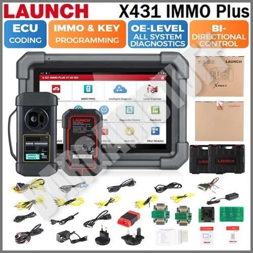 Launch X431 IMMO Plus Key Programmer 3-in-1 IMMO, ECU Coding & Full System Diagnostics