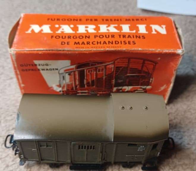 Marklin 4600 - Luggage guards van - rare 1956 version with broad pre uncoupler