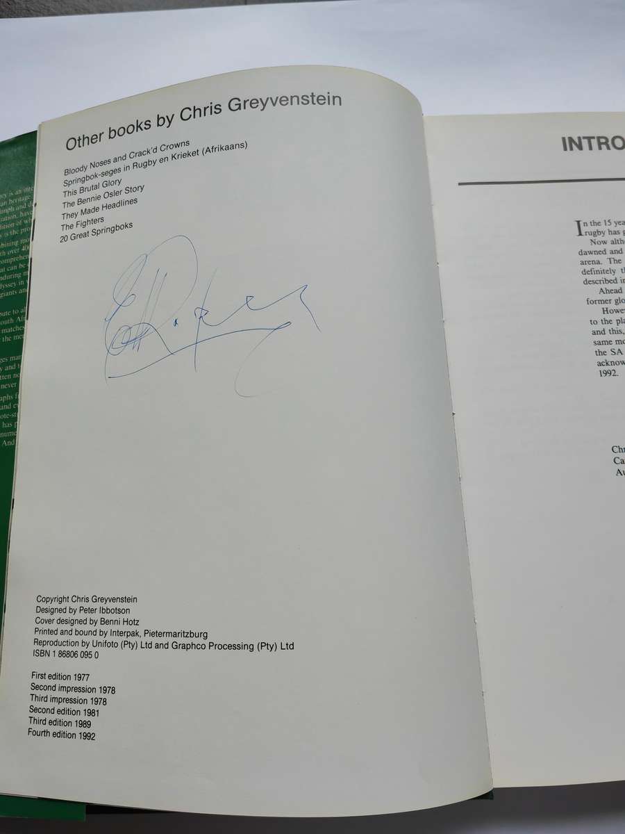 Springbok Saga - Chris Greyvenstein