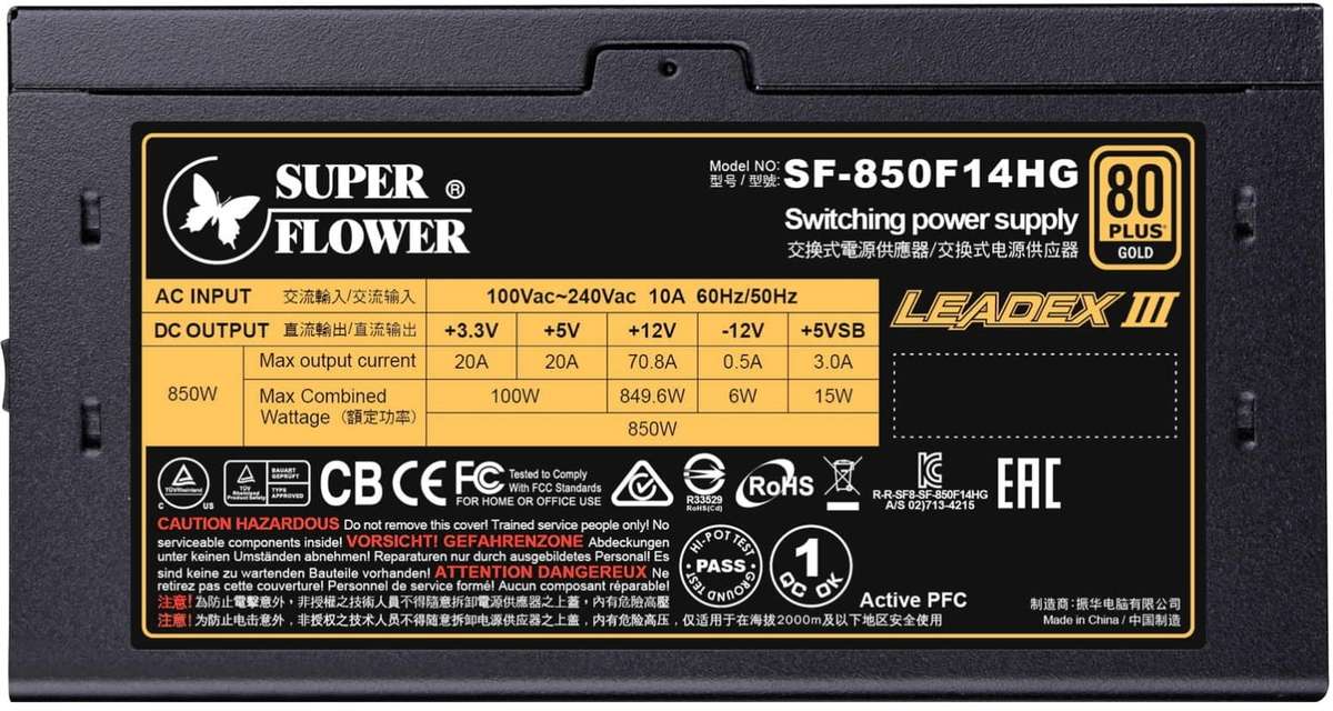 Super Flower SF-850F14HG(BK) Gold 850W