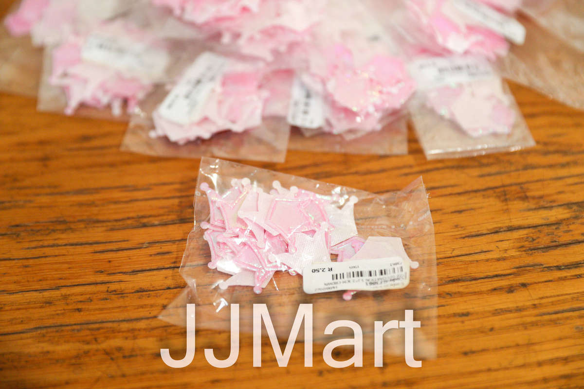 Job Lot Craft Items - Pink Crowns (approx 1000 items)