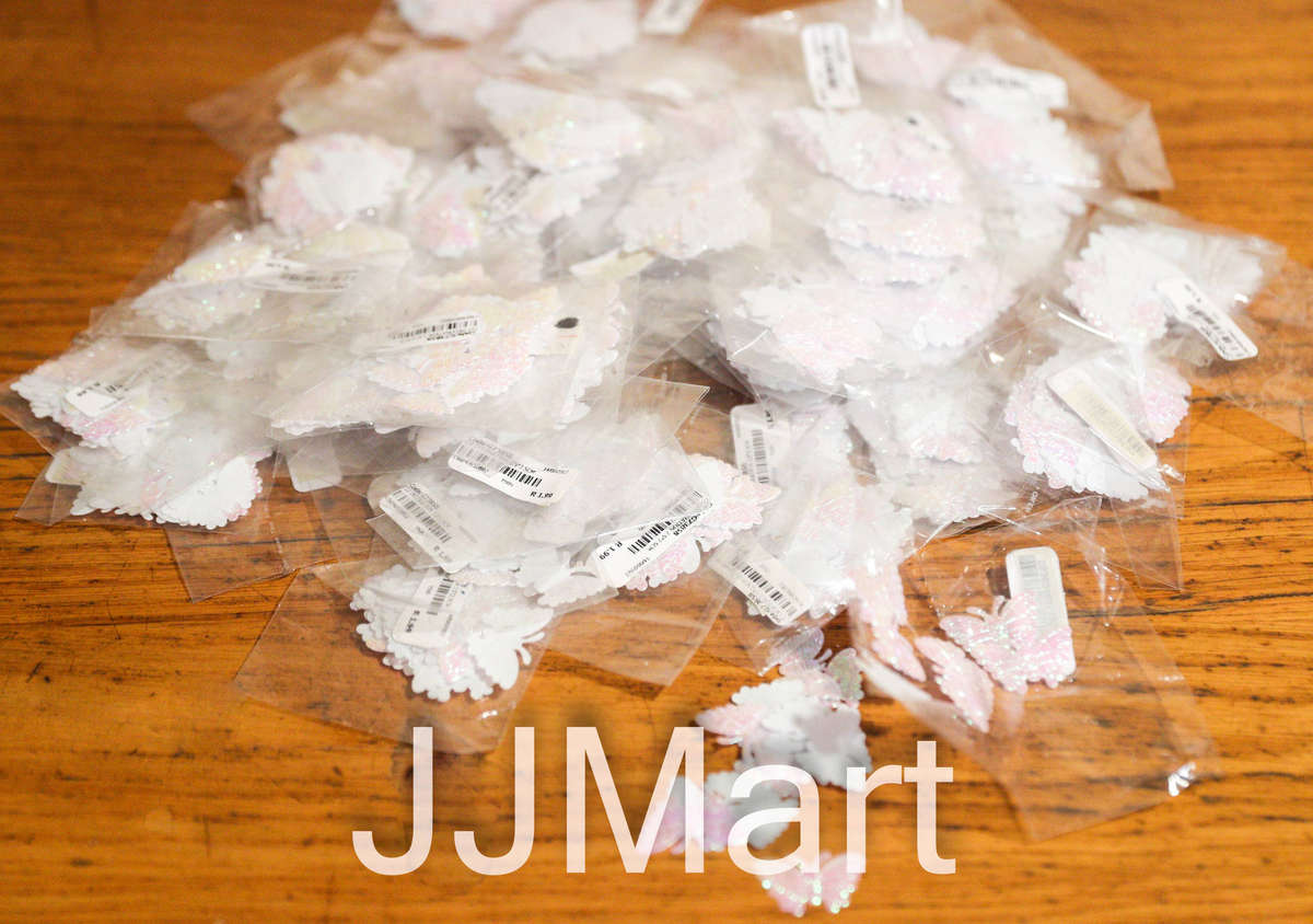 Job Lot Craft Items - Pink Butterflies (approx 1000 items)