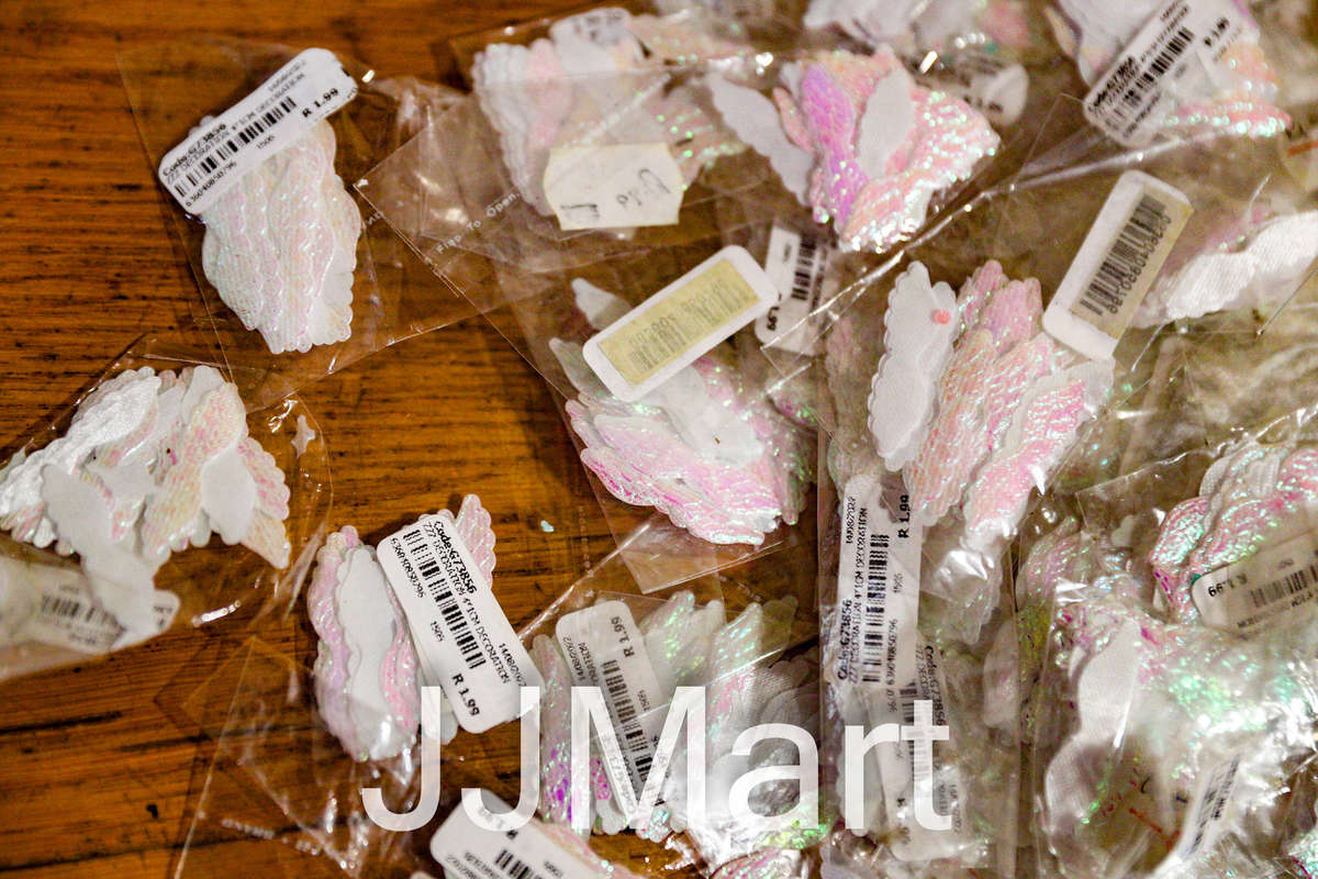 Job Lot Craft Items - Pink Wings/Moustaches? (approx 1000 items)