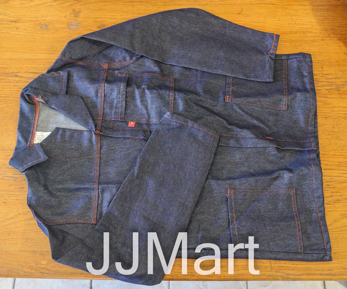 Bull Workwear CONTI SUIT DENIM INDIGO 38 BULL - 100% COTTON (10OZ) BNDM-38 OVERALL Jacket
