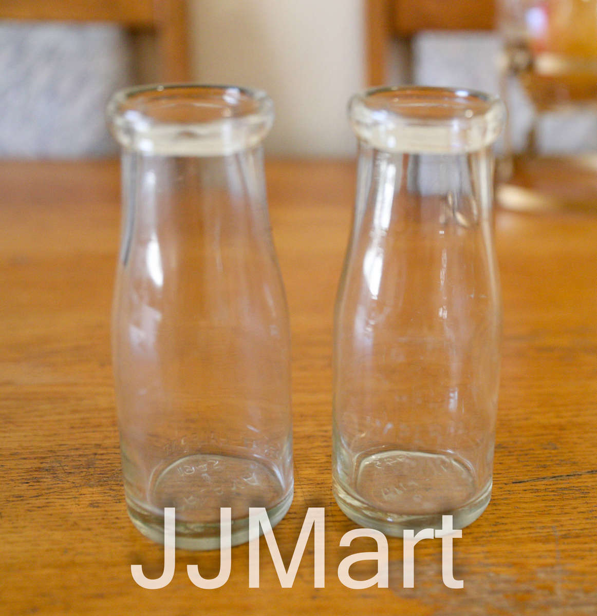 2 x Vintage 1945 Embossed Imperial Half Pint Bottle