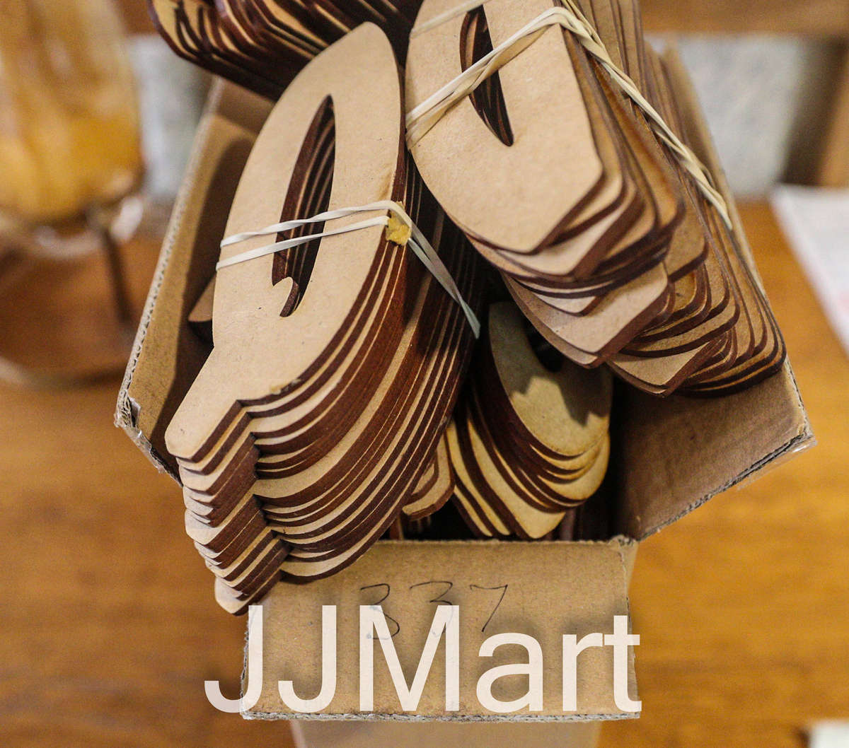 Big box of cut out letters (+/- 337 in total)