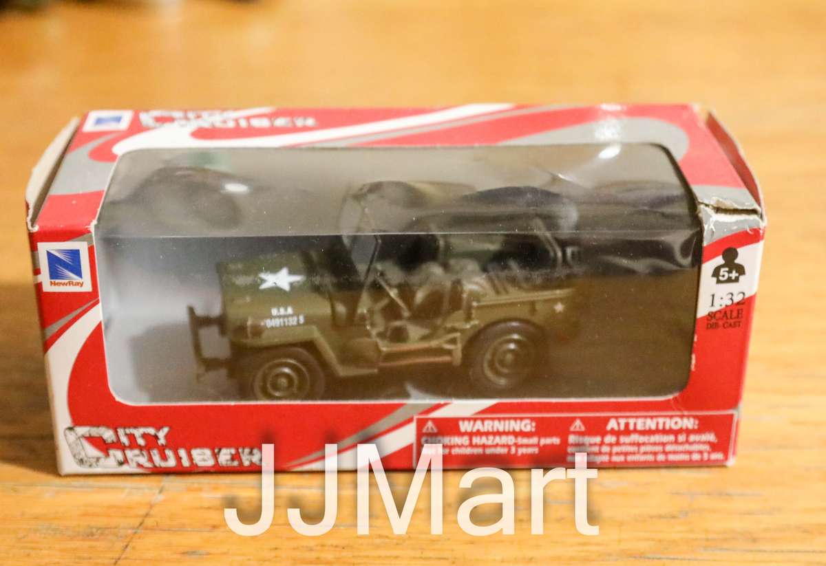 New Ray - 1:32 Scale Military Mission Jeep Willys Army Green