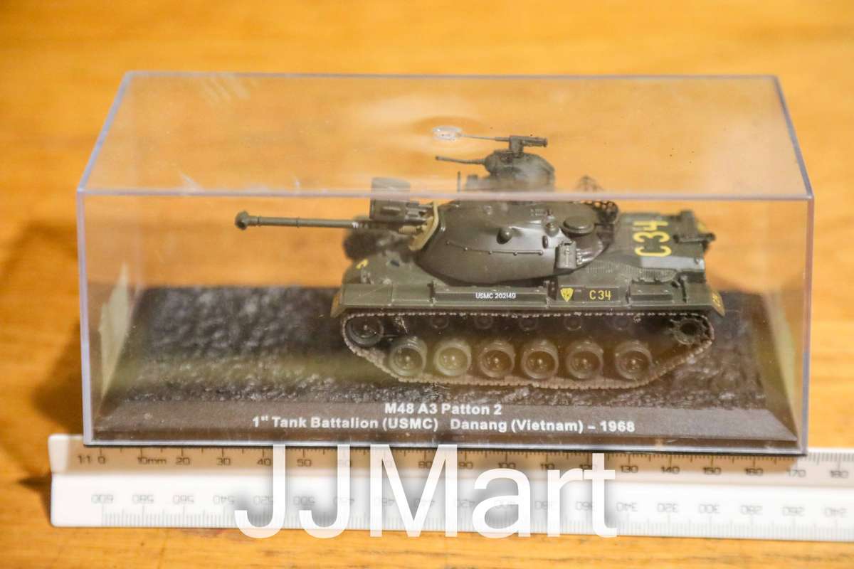 Deagostini 1:72 Diecast Model Tank - M48 A3 Patton 2 1st Tank Battalion USMC Danang Vietnam 1968