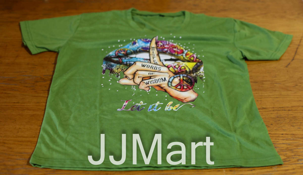 Whisper words of wisdom let peace signal let it be T-Shirt - Size S