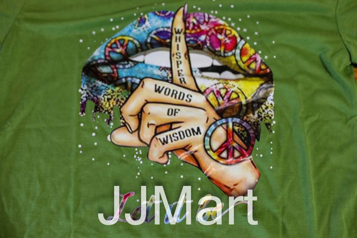 Whisper words of wisdom let peace signal let it be T-Shirt - Size S