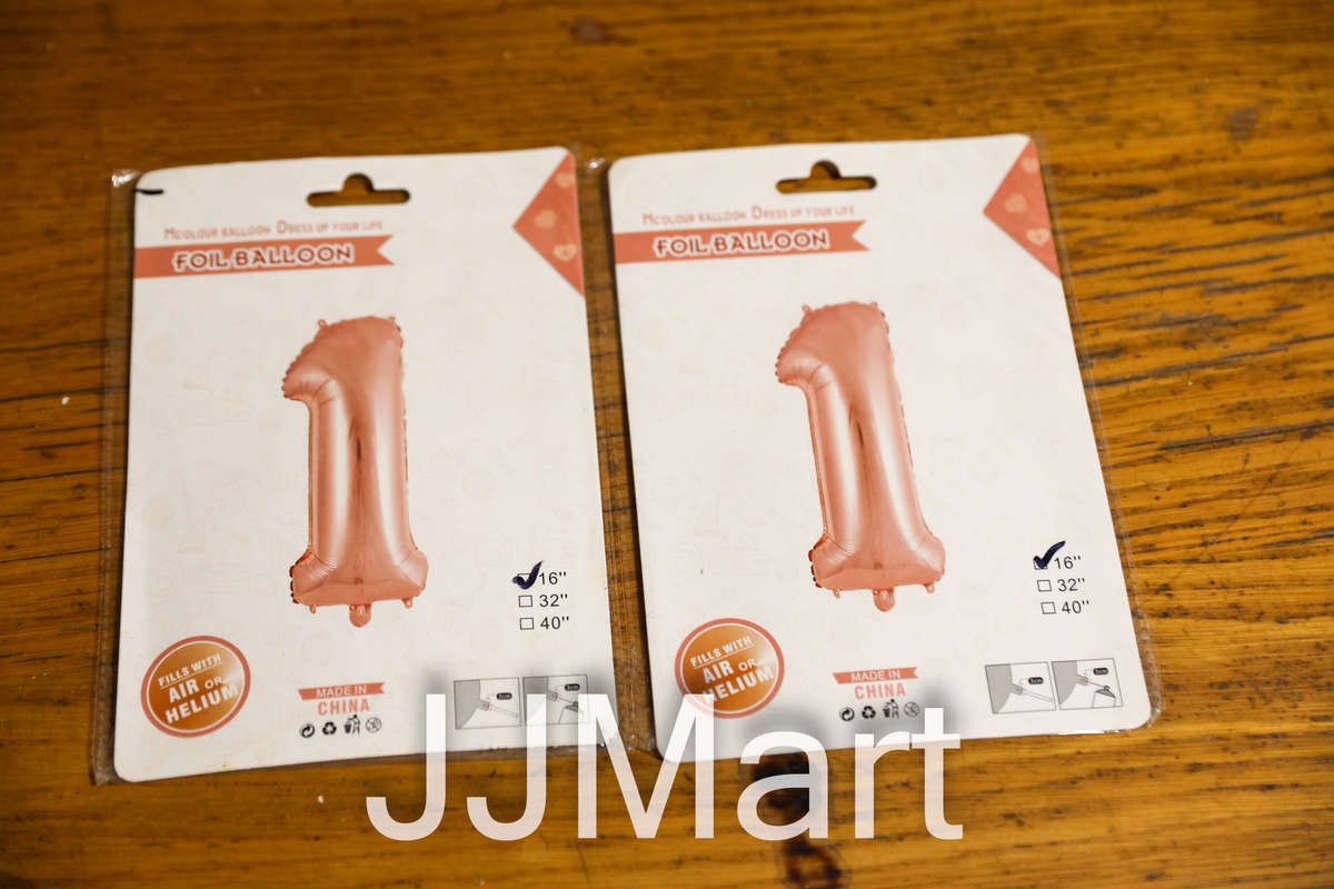 Foil balloon Rose Gold No 1 x 2