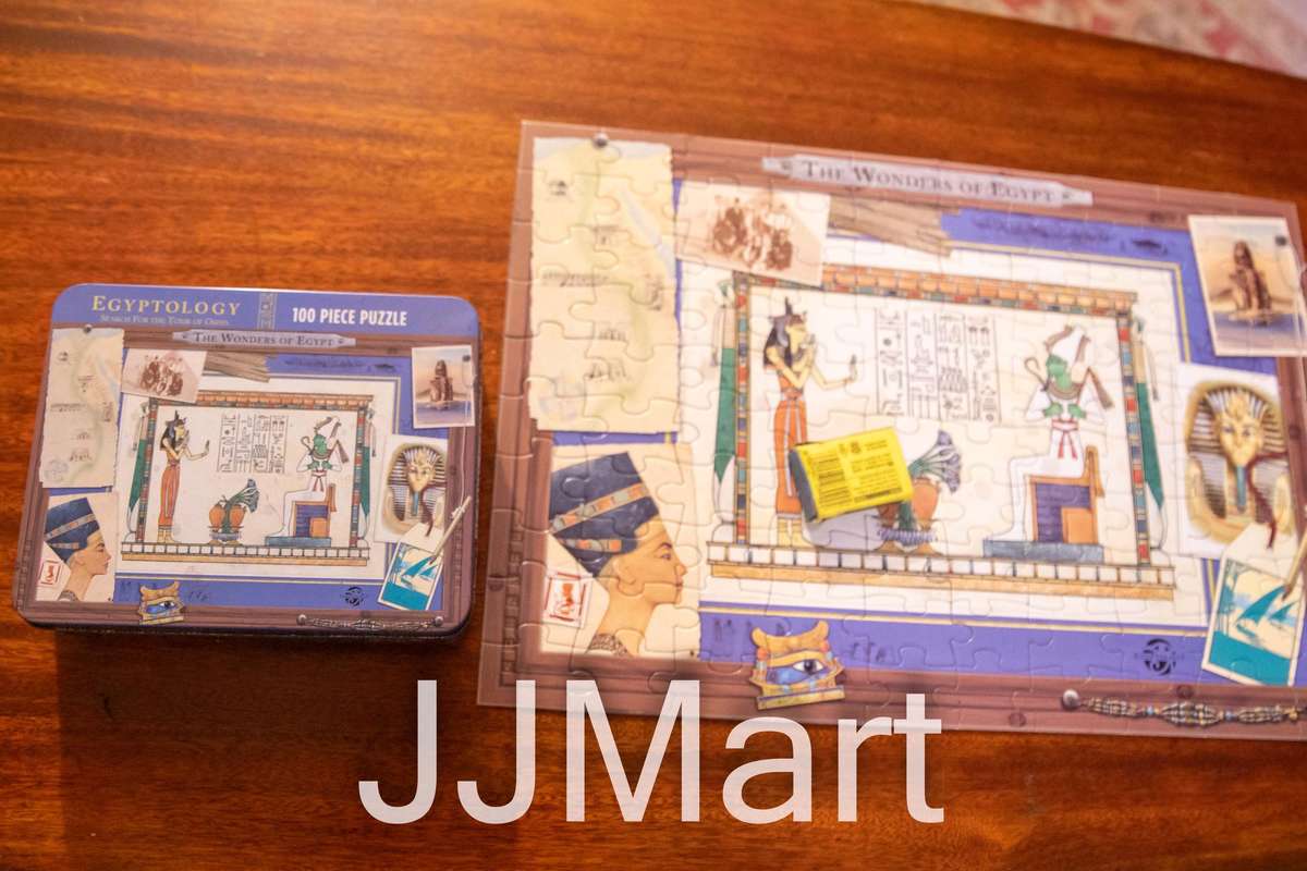 Egyptology 100 Piece puzzle in tin