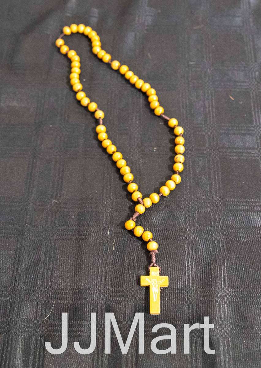 Wooden Bead Christian Necklace (Jerusalem)