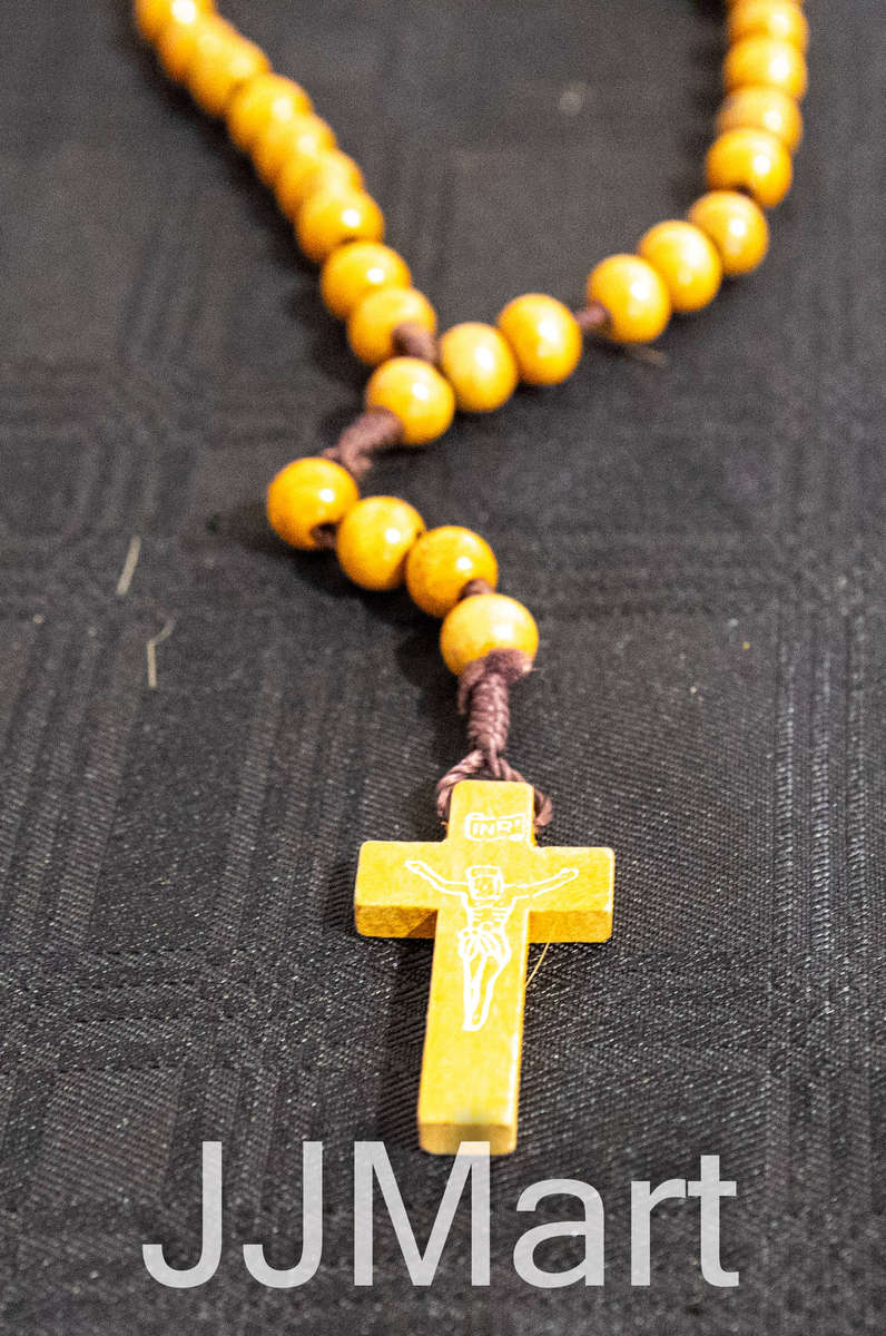 Wooden Bead Christian Necklace (Jerusalem)