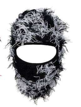 Balaclava Distressed Knitted Full Face Ski Mask for Men Women