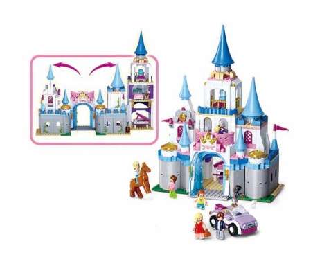 Sluban Large Girls Sapphire Castle - 815 Psc  (Box damaged)